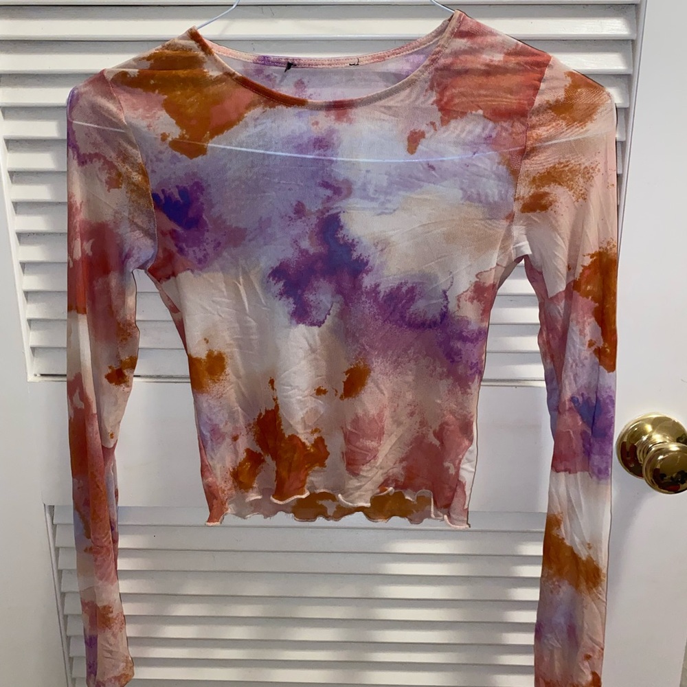 Long Sleeve Mesh Top